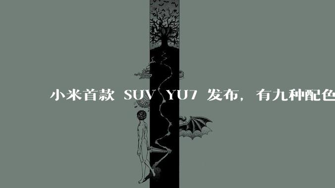 小米首款 SUV YU7 发布，有九种配色，25.35 万元起售，该车市场竞争力如何？你会买吗？